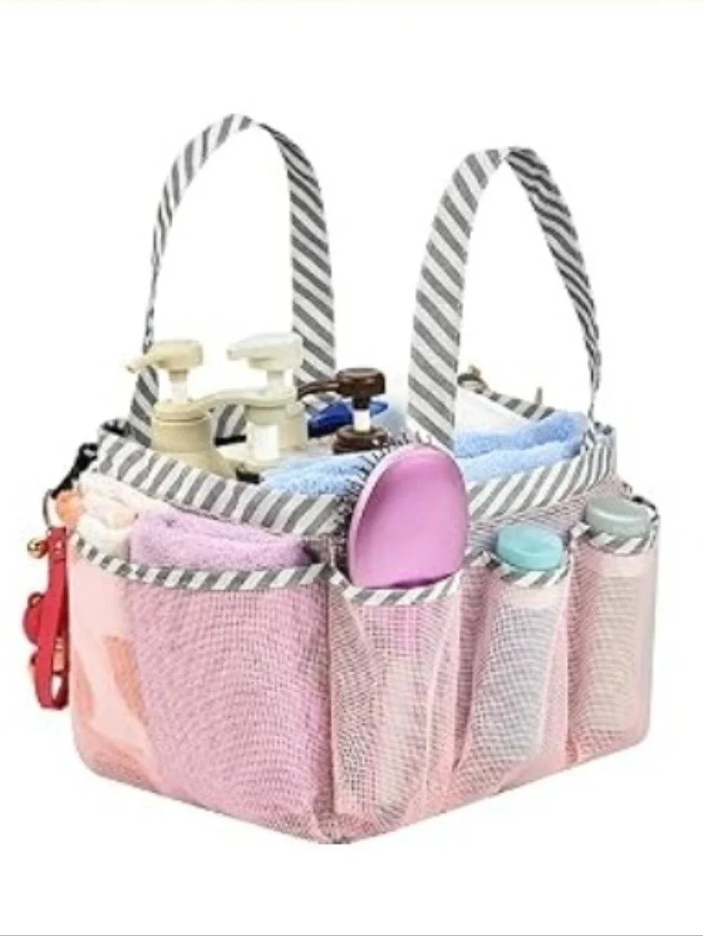 Mesh Shower Caddy Tote Bag Hanging Portable Basket for College Dorm Toiletries